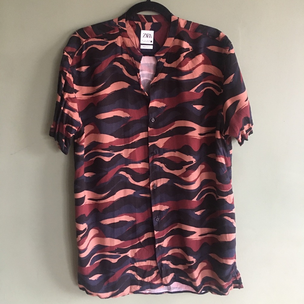 Zara Brown Camo Shirt